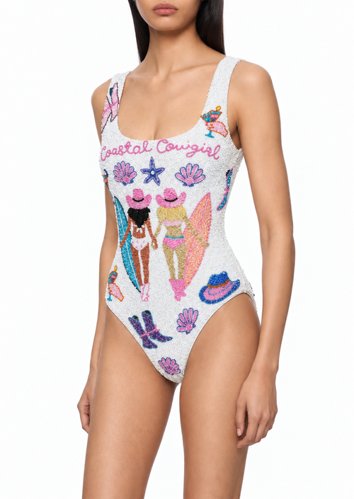 Bain de Soleil — Maillot une pièce perlé