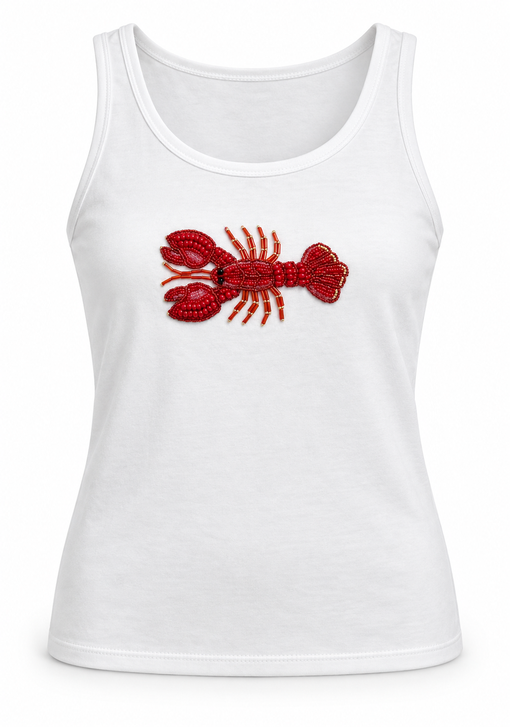 Homard — Débardeur en coton à motif perlé