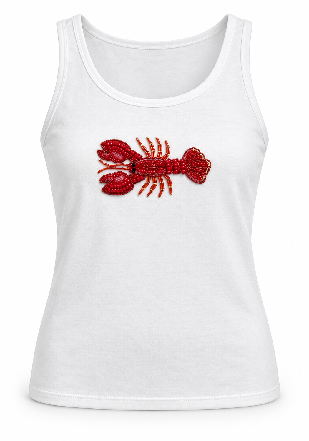 Homard — Débardeur en coton à motif perlé