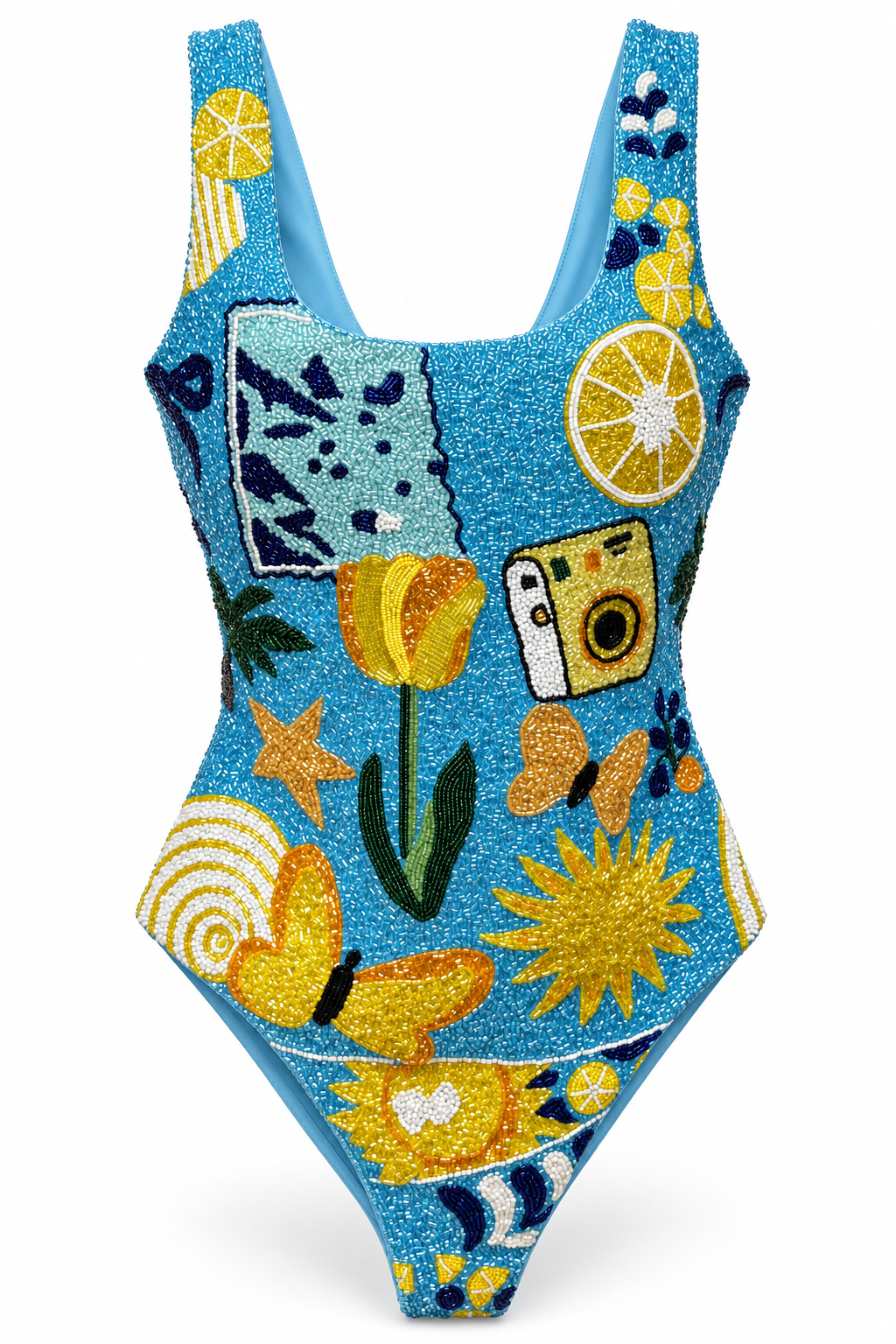 Carte Postale — Maillot une pièce perlé
