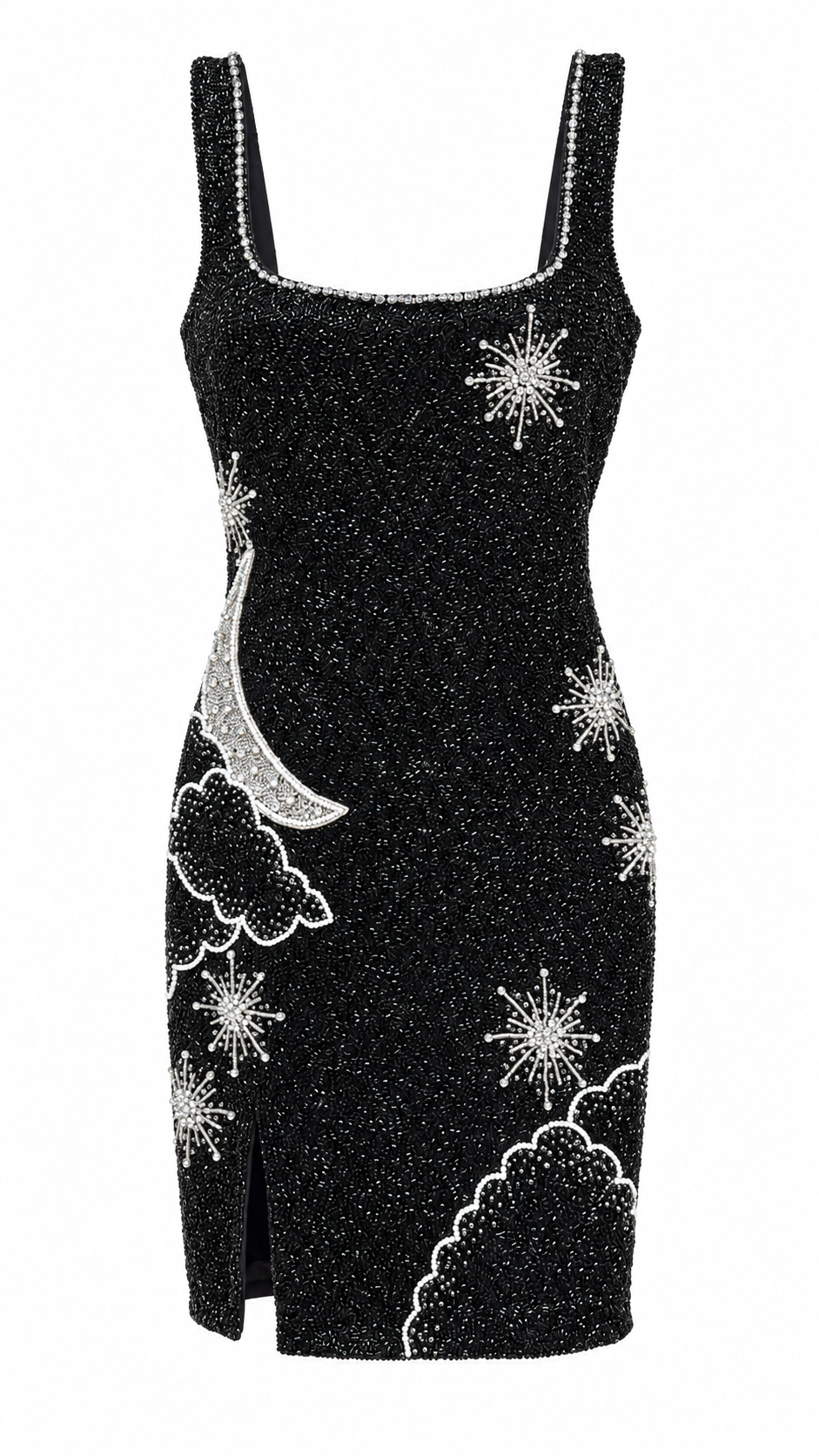 Sélène — Robe courte aux motifs de lune