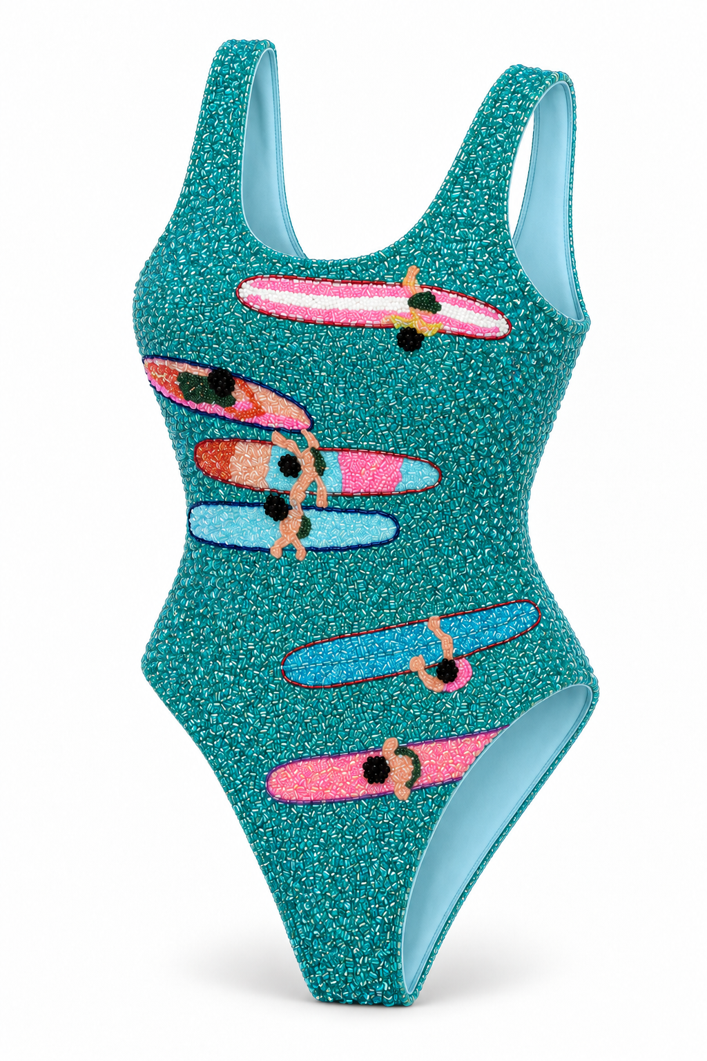 Ondine — Maillot une pièce aux motifs de surf