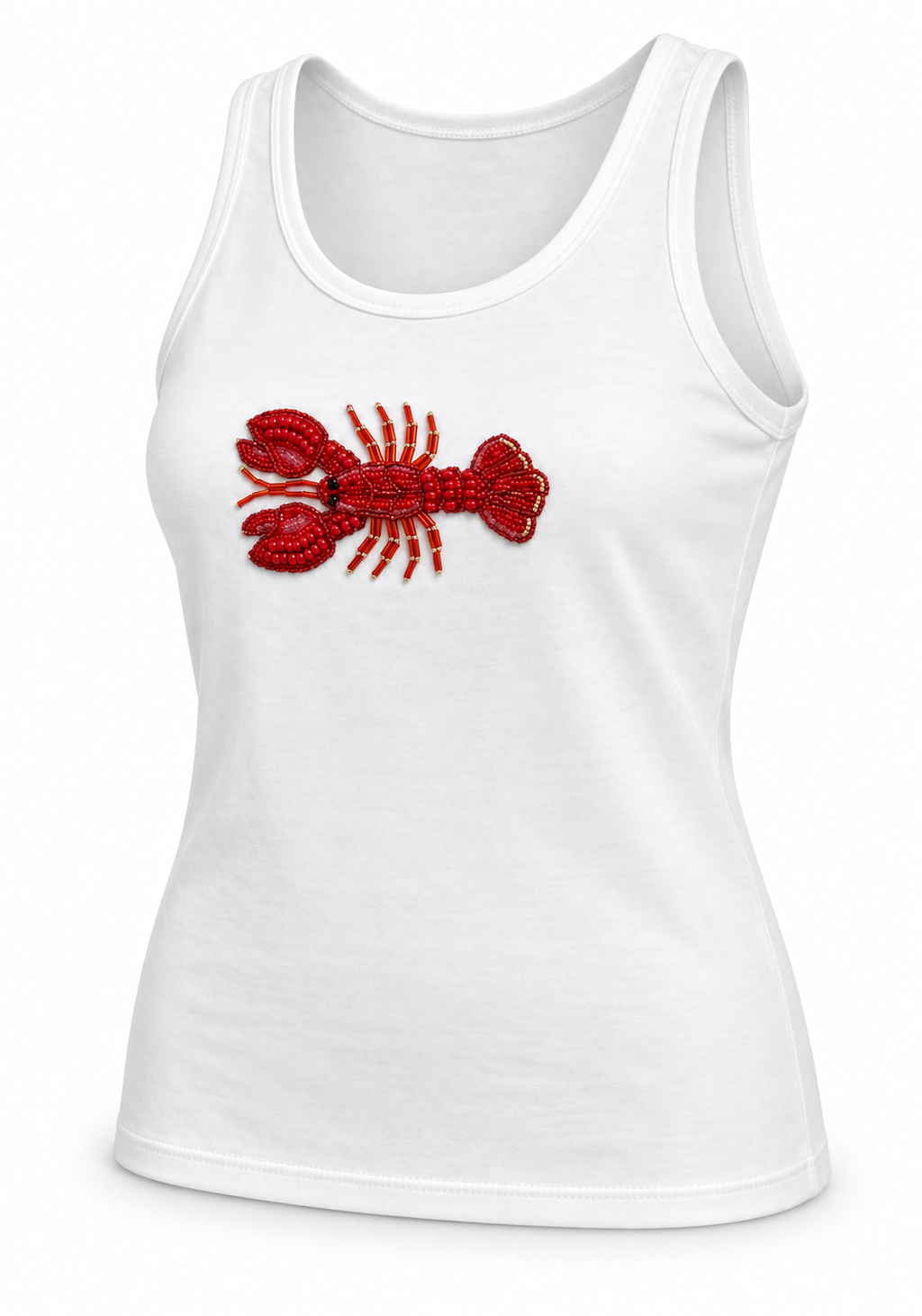 Homard — Débardeur en coton à motif perlé