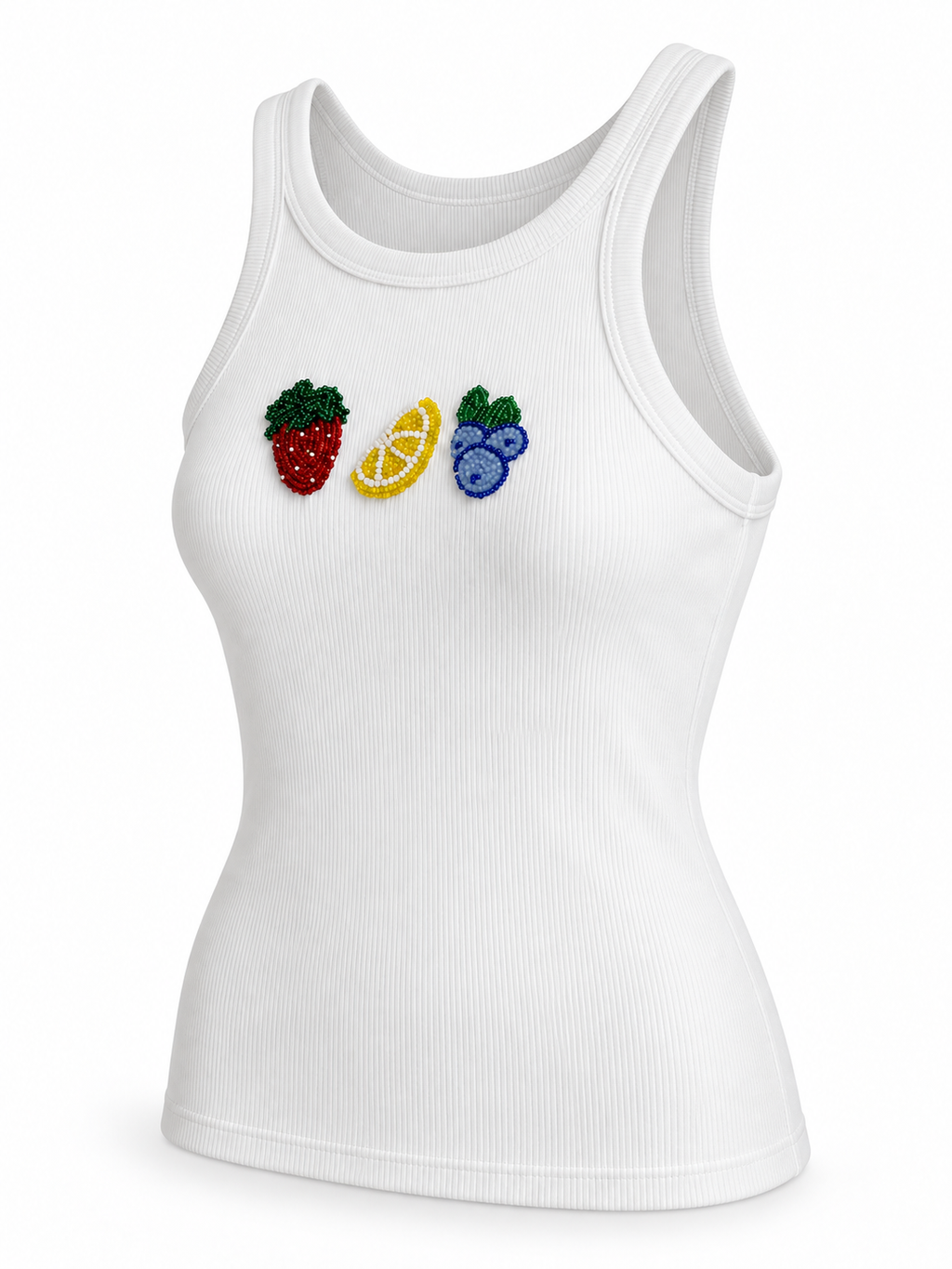 Verger — Débardeur en coton à fruits perlés