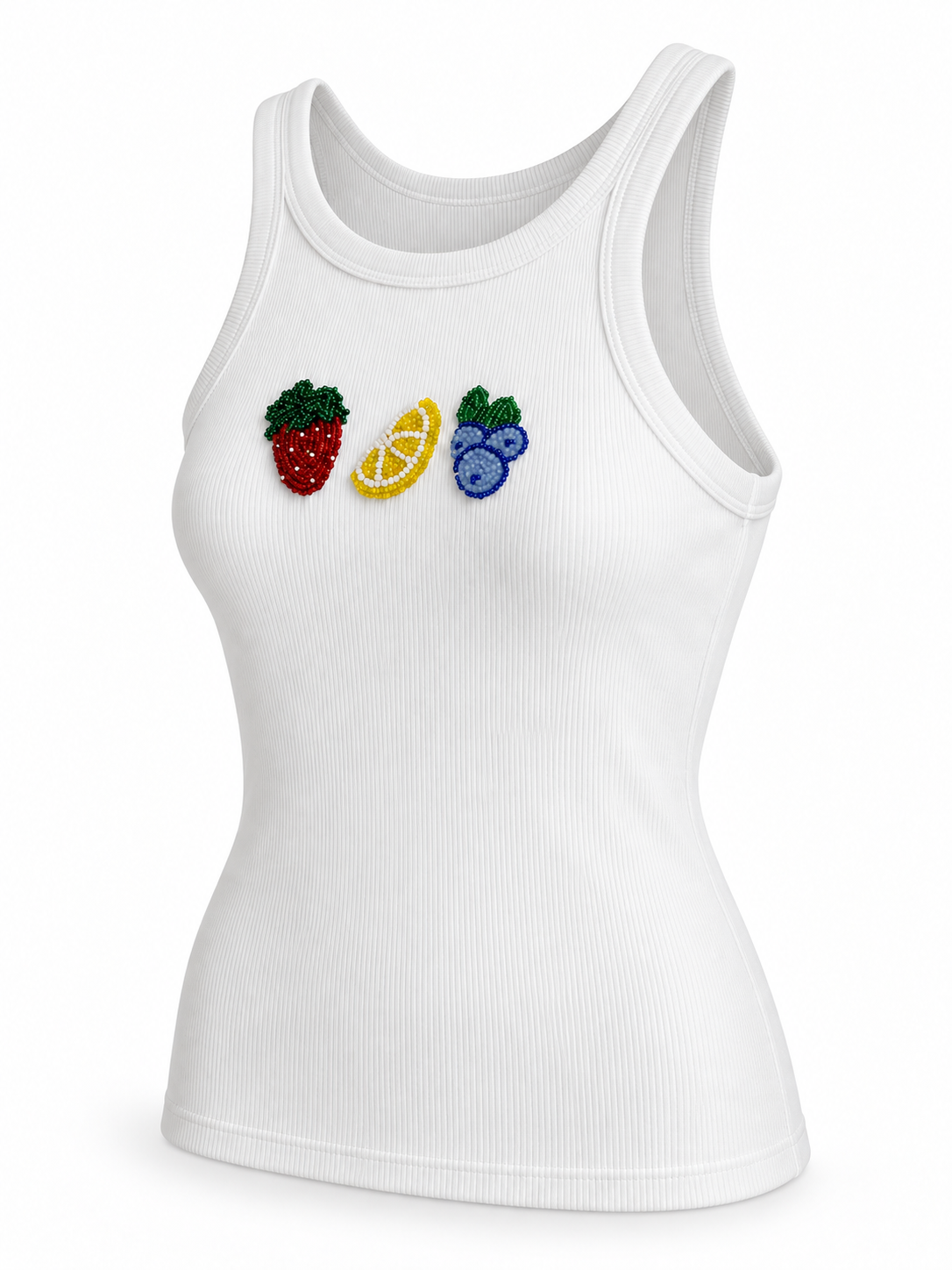 Verger — Débardeur en coton à fruits perlés