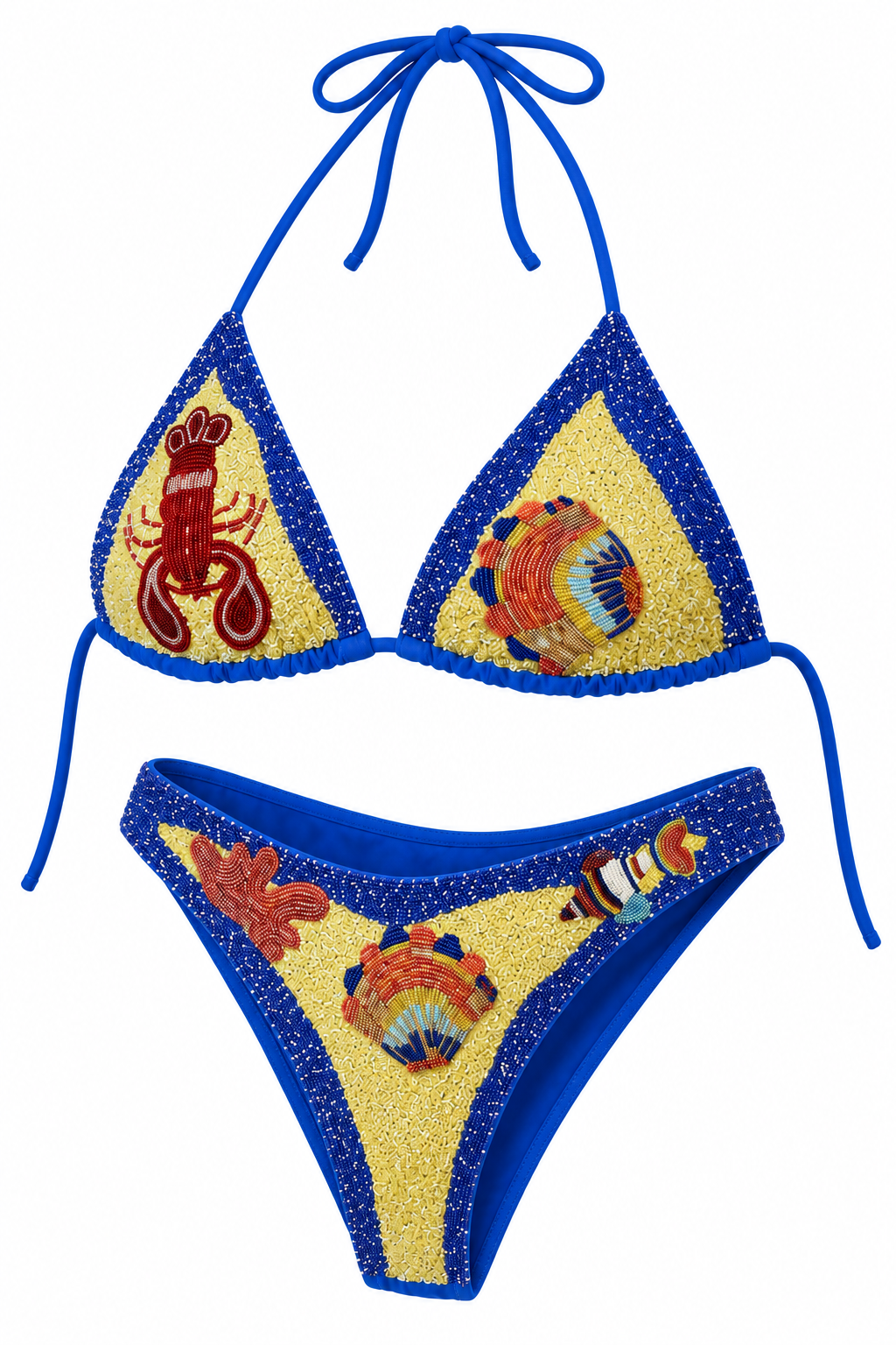 Coquillage — Maillot deux-pièces perlé