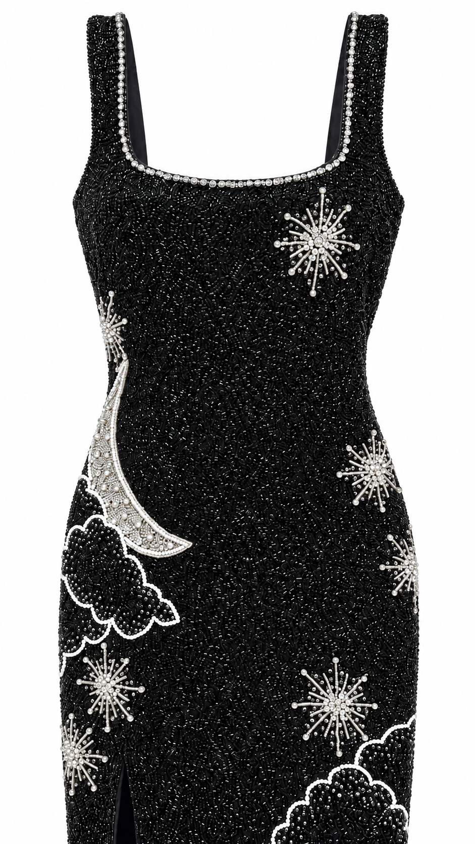 Sélène — Robe courte aux motifs de lune