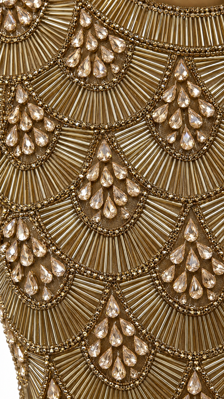 Arabesque — Robe longue à franges perlées
