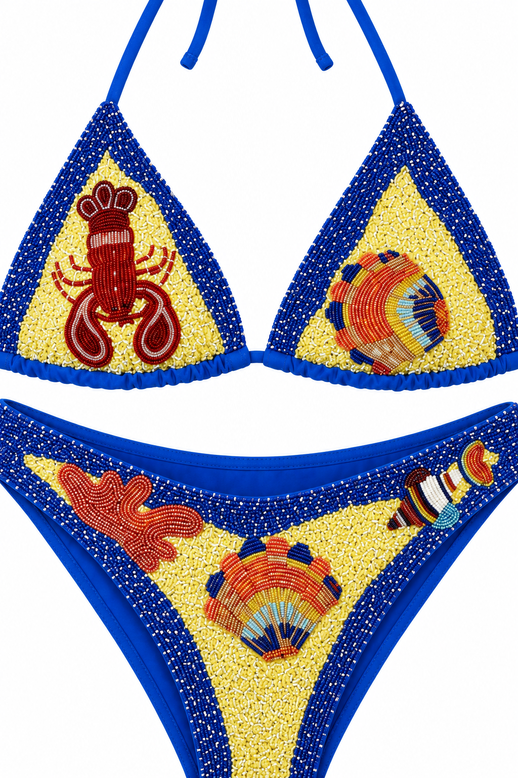 Coquillage — Maillot deux-pièces perlé