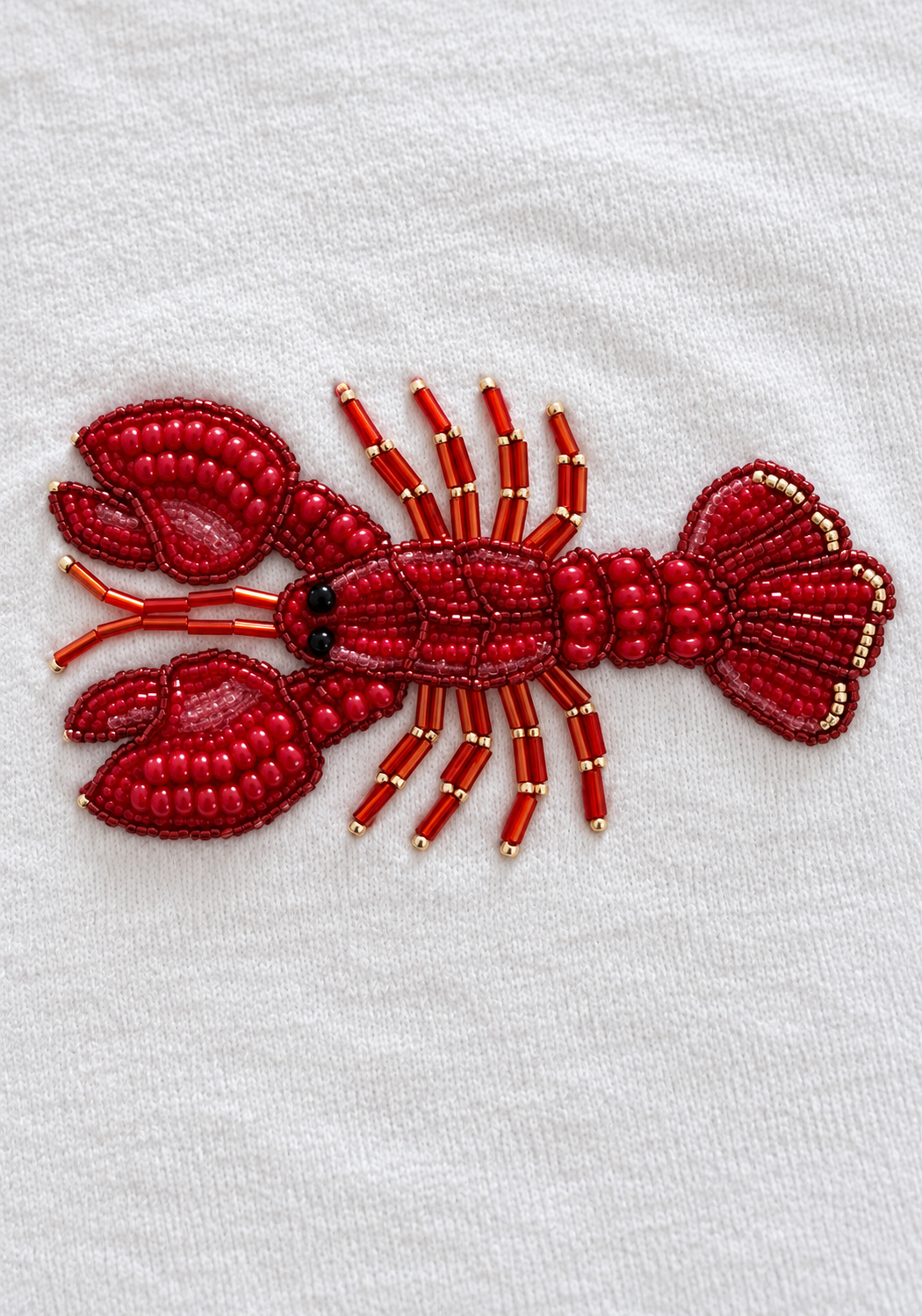Homard — Débardeur en coton à motif perlé