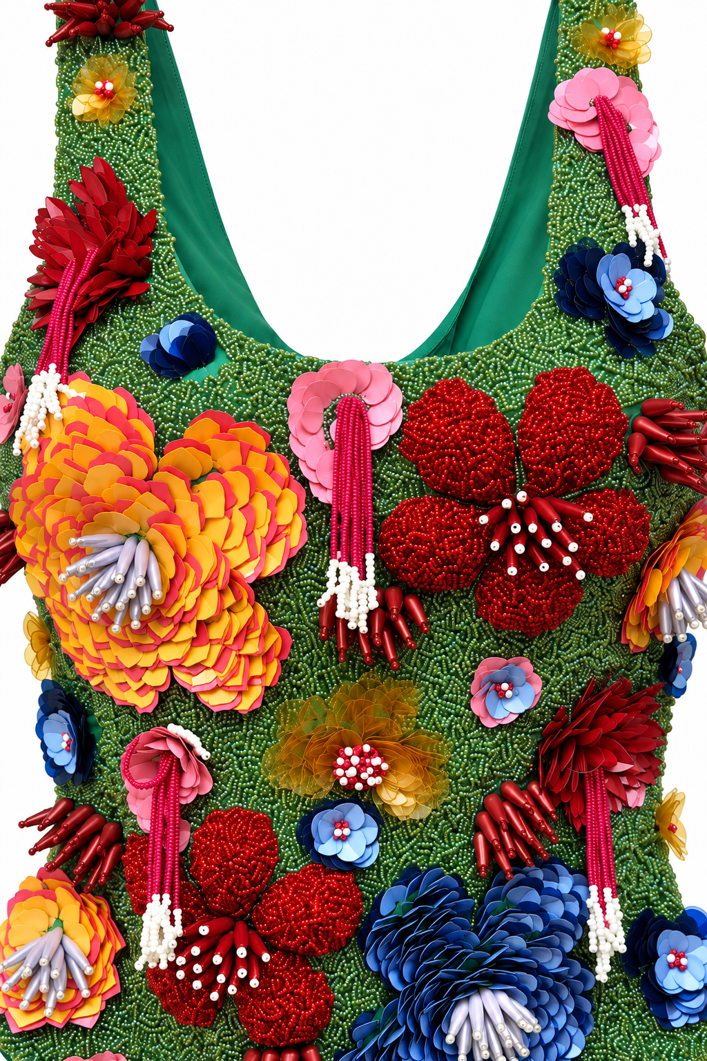 Floraison — Maillot une pièce à fleurs perlées